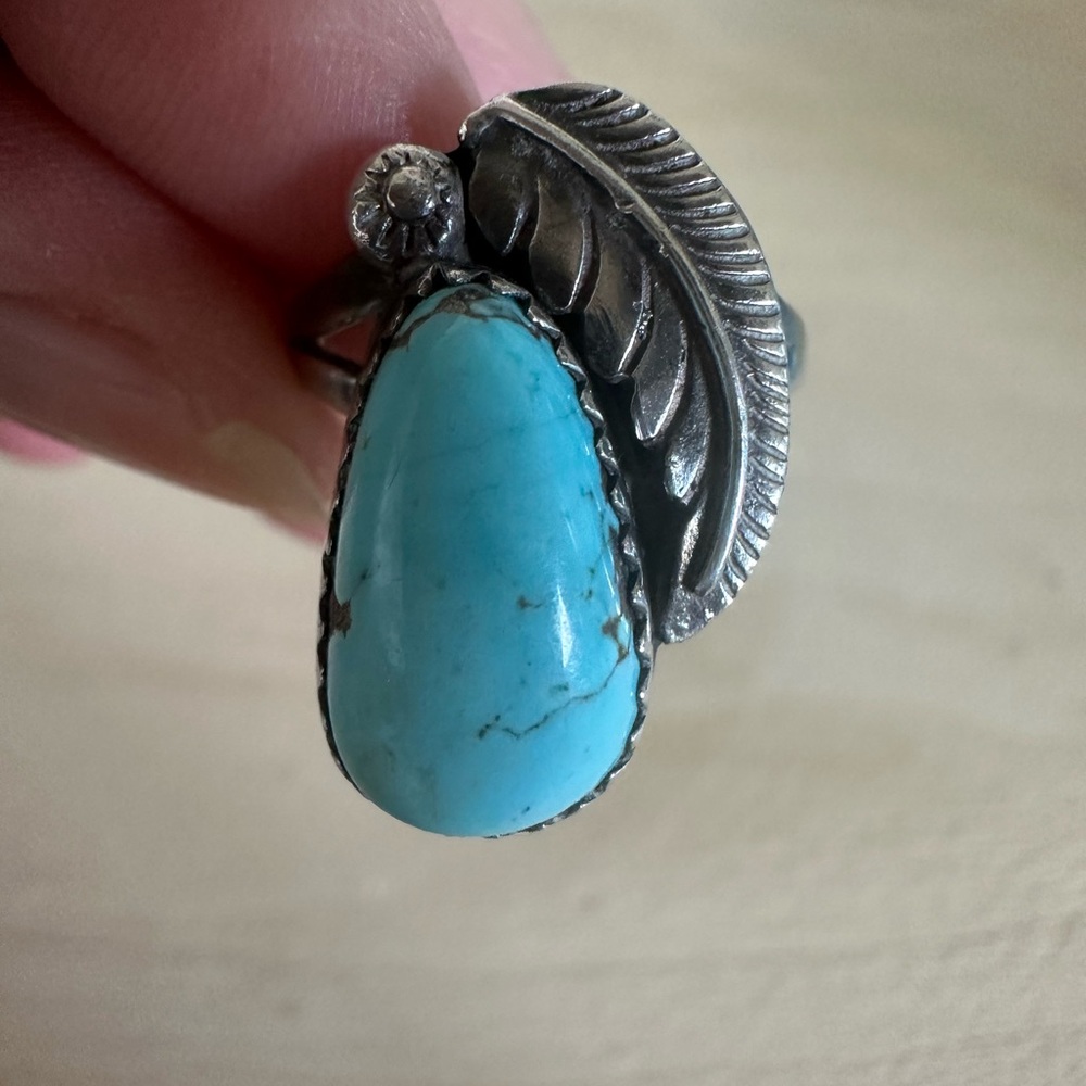 Vintage Navajo Silver and Turquoise Ring